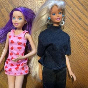 Barbie and skipper 1966 and 2010 skipper